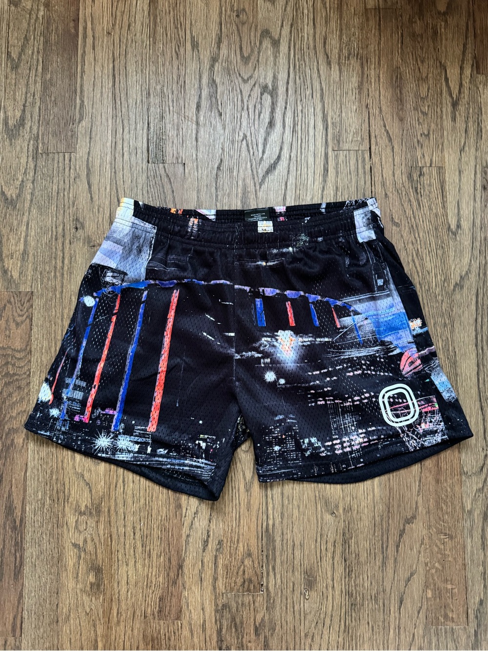 Overtime Men's Black Athletic Shorts with MSG NY Graphic